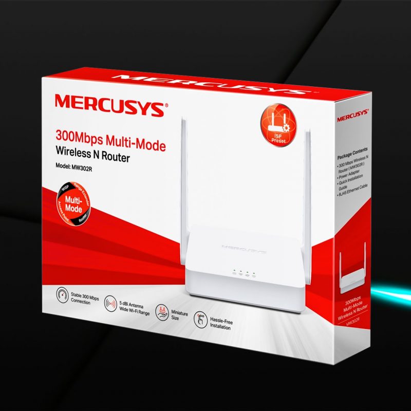 Router MERCUSYS MW302R WIFI 300 Mbps 2 Antenas