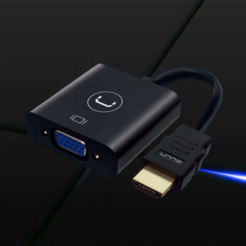 ADAPTADOR UNNO TEKNO De HDMI a VGA AD4202BK