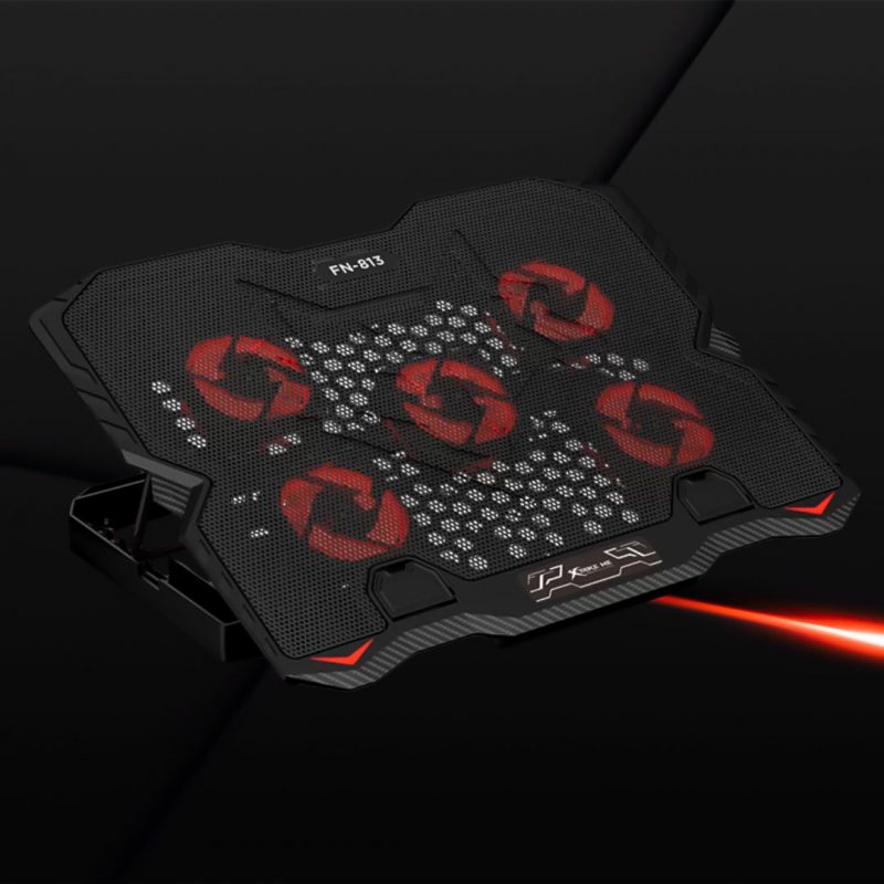 BASE DE ENFRIAMIENTO XTRIKE ME FN 813- 5 Fans De 9″ hasta 15.6″