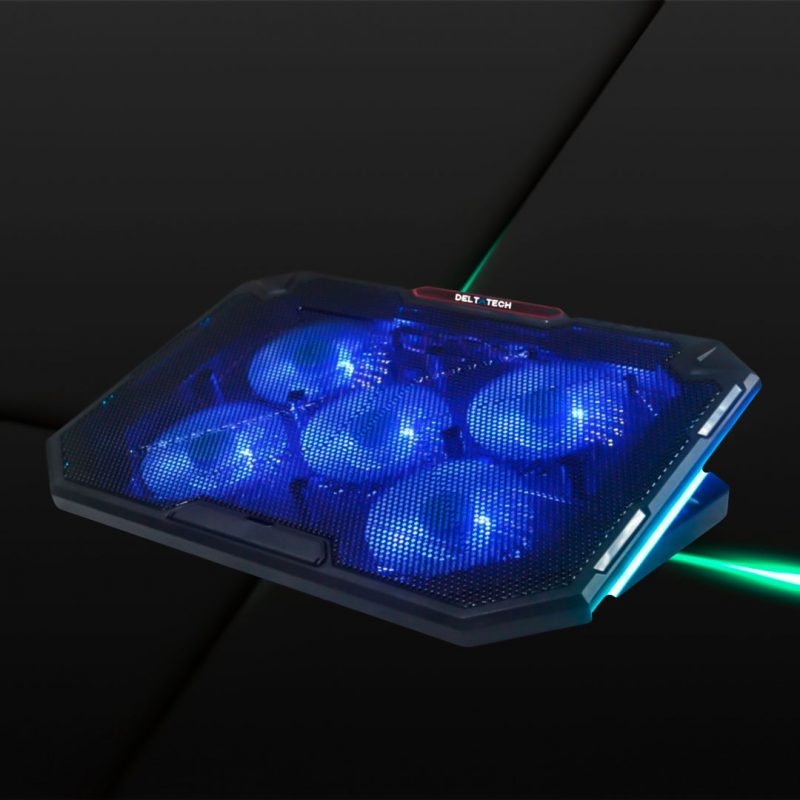 BASE GAMER DELTATECH VAIU-018 5 Ventiladores 6 Niveles