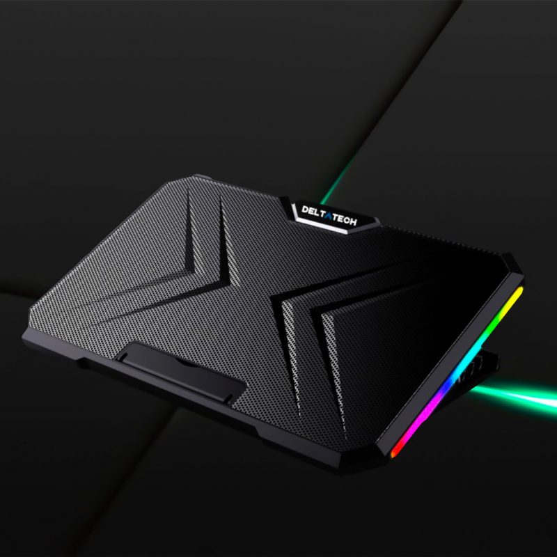 BASE GAMER DELTATECH VAIU-019 2 Ventiladores 4 Niveles