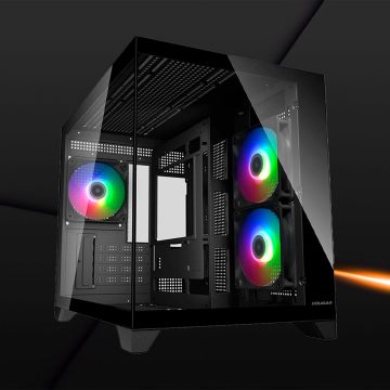 COUGAR FV150 MINI RGB Vidrio Templado Negro