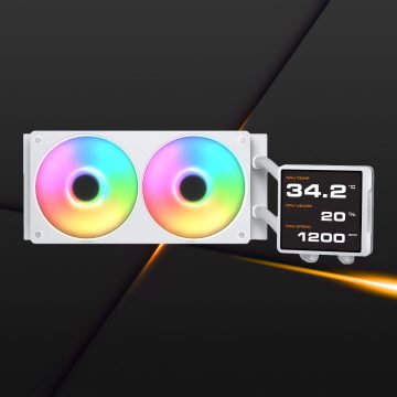 COUGAR POSEIDÓN VISTEK PRO ARGB 240mm Pantalla Digital Blanco