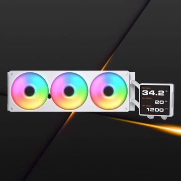 COUGAR POSEIDÓN VISTEK PRO ARGB 360mm Pantalla Digital Blanco