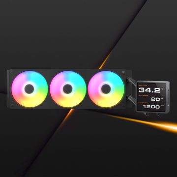 COUGAR POSEIDÓN VISTEK PRO ARGB 360mm Pantalla Digital Negro