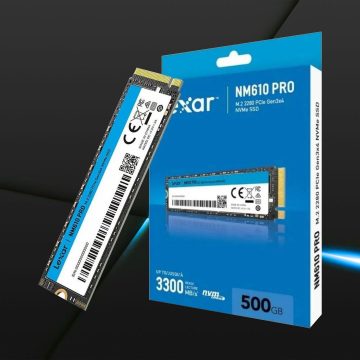 UNIDAD DE ESTADO SOLIDO SSD M.2 NVME LEXAR 500GB / NM610 PRO / 3300MB PCIE GEN3X4