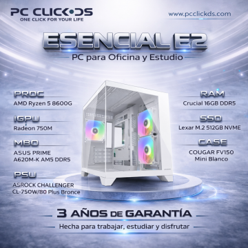 PC CLICK DS ESENCIAL E2 – Oficina y estudio con mejor fluidez