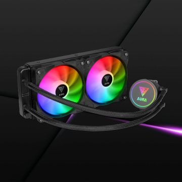 GAMDIAS AURA GL 240 LITE BLACK RGB
