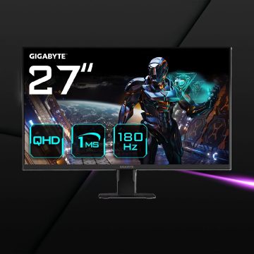 MONITOR GIGABYTE GS27QA 27Inch SS-IPS QHD 2560X1440 2HDMI DP 180Hz Non-glare