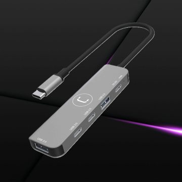 UNNO TEKNO 4 PORTS USB-C & A HUB 3.0 HB1012GY