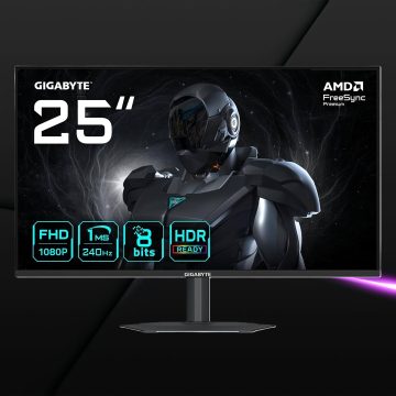 MONITOR GIGABYTE G25F2A 24.5" IPS FHD (1920x1080) 240Hz 1ms