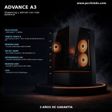 PC CLICK DS ADVANCE A3 – Streaming y edición con más potencia