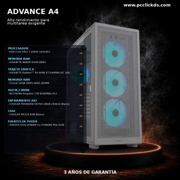 PC CLICK DS ADVANCE A4 – Alto rendimiento para multitarea exigente