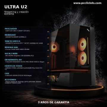 PC CLICK DS ULTRA U2 – Streaming y creación extrema