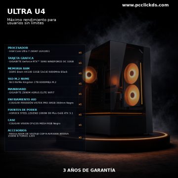 PC CLICK DS ULTRA U4 – Máximo rendimiento para usuarios sin límites